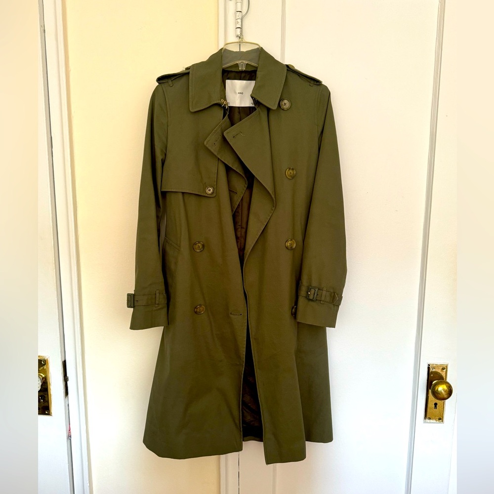 Mango Olive Green Trench Coat